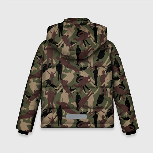 Зимняя куртка для мальчика Бизнесмен - камуфляж / 3D-Черный – фото 2