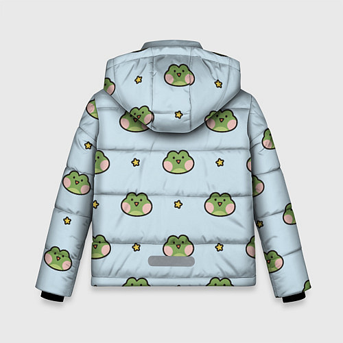 Зимняя куртка для мальчика Паттерн с лягушками / 3D-Черный – фото 2
