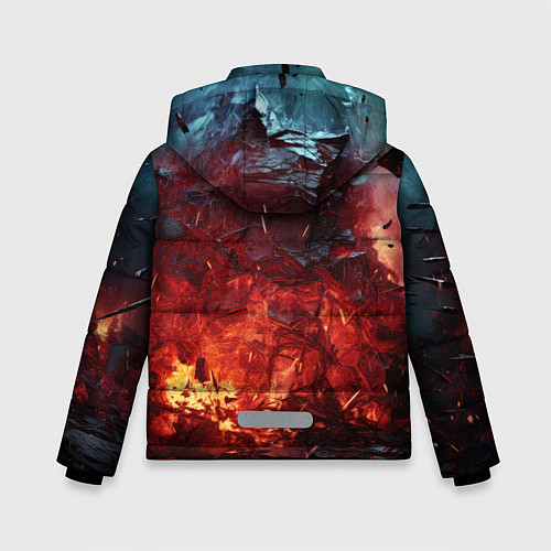 Зимняя куртка для мальчика Абстрактный взрыв / 3D-Черный – фото 2