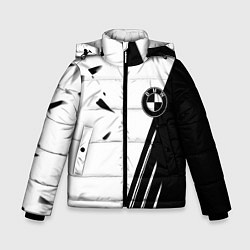Куртка зимняя для мальчика BMW geometry sport car, цвет: 3D-светло-серый