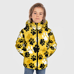 Куртка зимняя для мальчика Собачьи следы, цвет: 3D-черный — фото 2