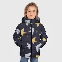 Куртка зимняя для мальчика Узор с птицами, цвет: 3D-черный — фото 2