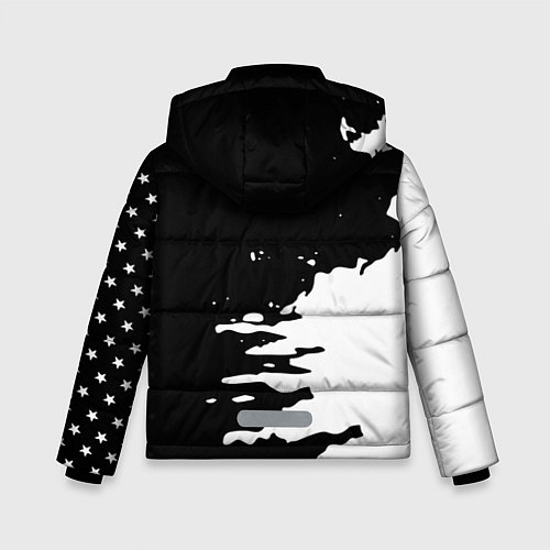 Зимняя куртка для мальчика Ювентус спорт краски текстура / 3D-Черный – фото 2