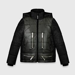 Куртка зимняя для мальчика Terminator first - leather jacket, цвет: 3D-красный