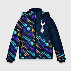 Куртка зимняя для мальчика Tottenham градиентные мячи, цвет: 3D-черный