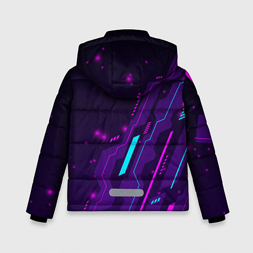 Зимняя куртка для мальчика Dead Space neon gaming / 3D-Черный – фото 2