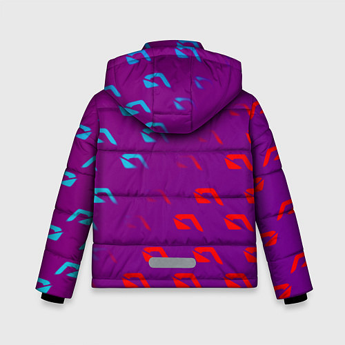 Зимняя куртка для мальчика НФС лого градиент текстура / 3D-Красный – фото 2