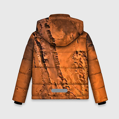 Зимняя куртка для мальчика Каналы на Марсе - star dust / 3D-Черный – фото 2