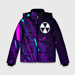 Куртка зимняя для мальчика Fallout neon gaming, цвет: 3D-черный
