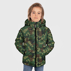 Куртка зимняя для мальчика Камуфляж Woodland классический, цвет: 3D-черный — фото 2