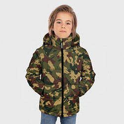 Куртка зимняя для мальчика Абстрактный камуфляжный паттерн, цвет: 3D-черный — фото 2