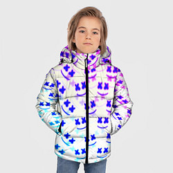 Куртка зимняя для мальчика Marshmello pattern neon, цвет: 3D-черный — фото 2