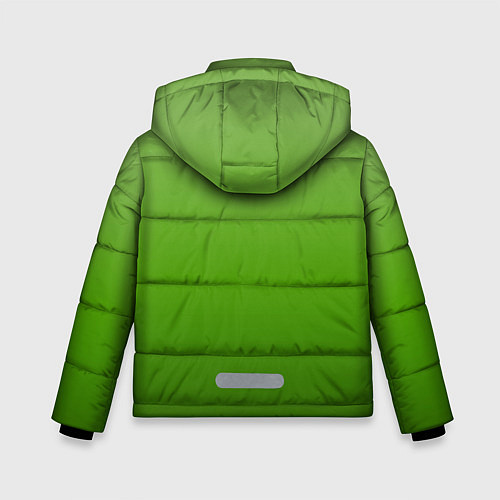 Зимняя куртка для мальчика Градиент яблочный зелёный / 3D-Черный – фото 2