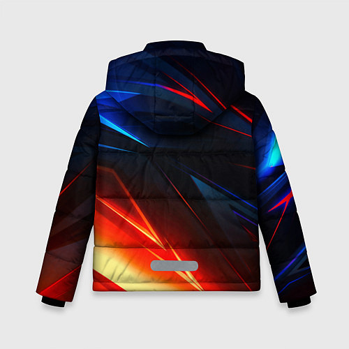 Зимняя куртка для мальчика Geometry stripes neon steel / 3D-Светло-серый – фото 2