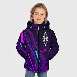 Куртка зимняя для мальчика The Sims neon gaming, цвет: 3D-черный — фото 2