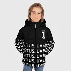 Куртка зимняя для мальчика Juventus pattern fc club steel, цвет: 3D-черный — фото 2
