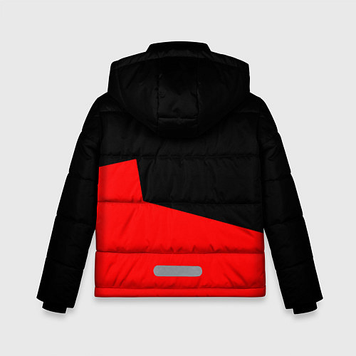 Зимняя куртка для мальчика BMW спортивная текстура / 3D-Черный – фото 2