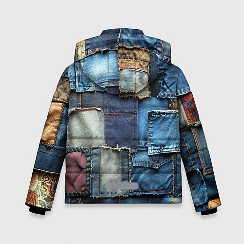 Зимняя куртка для мальчика Значок архитектора на джинсах / 3D-Черный – фото 2