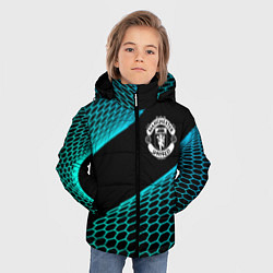 Куртка зимняя для мальчика Manchester United football net, цвет: 3D-черный — фото 2