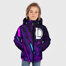 Куртка зимняя для мальчика League of Legends neon gaming, цвет: 3D-черный — фото 2