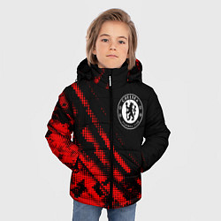 Куртка зимняя для мальчика Chelsea sport grunge, цвет: 3D-красный — фото 2
