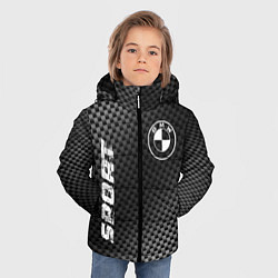 Куртка зимняя для мальчика BMW sport carbon, цвет: 3D-черный — фото 2