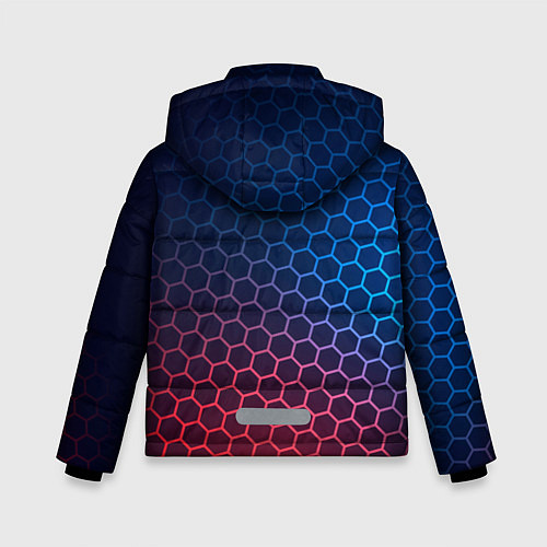 Зимняя куртка для мальчика Fortnite неоновые соты / 3D-Черный – фото 2