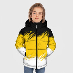 Куртка зимняя для мальчика Имперский флаг России штриховка, цвет: 3D-черный — фото 2