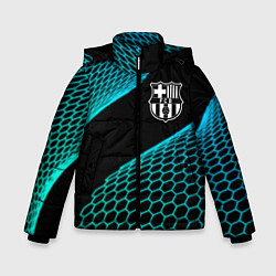 Куртка зимняя для мальчика Barcelona football net, цвет: 3D-черный