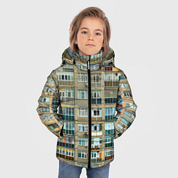 Куртка зимняя для мальчика Панельный дом, цвет: 3D-светло-серый — фото 2