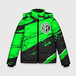 Куртка зимняя для мальчика Inter sport green, цвет: 3D-черный