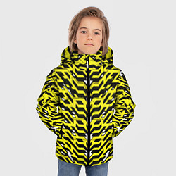 Куртка зимняя для мальчика Агрессивный жёлтый паттерн, цвет: 3D-светло-серый — фото 2