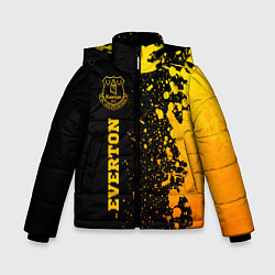 Куртка зимняя для мальчика Everton - gold gradient по-вертикали, цвет: 3D-черный