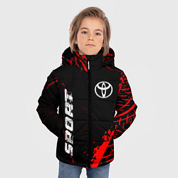 Куртка зимняя для мальчика Toyota red sport tires, цвет: 3D-черный — фото 2