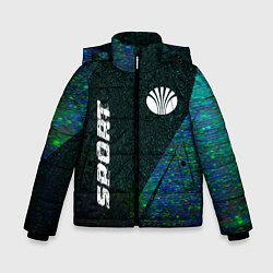 Куртка зимняя для мальчика Daewoo sport glitch blue, цвет: 3D-черный