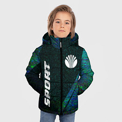Куртка зимняя для мальчика Daewoo sport glitch blue, цвет: 3D-черный — фото 2