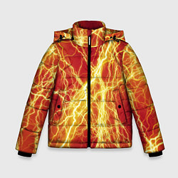 Куртка зимняя для мальчика Lightning strikes, цвет: 3D-черный