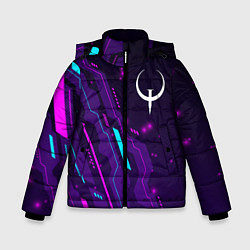 Куртка зимняя для мальчика Quake neon gaming, цвет: 3D-черный
