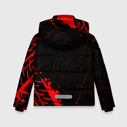 Зимняя куртка для мальчика Skoda red sport tires / 3D-Черный – фото 2