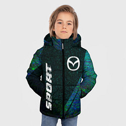 Куртка зимняя для мальчика Mazda sport glitch blue, цвет: 3D-черный — фото 2