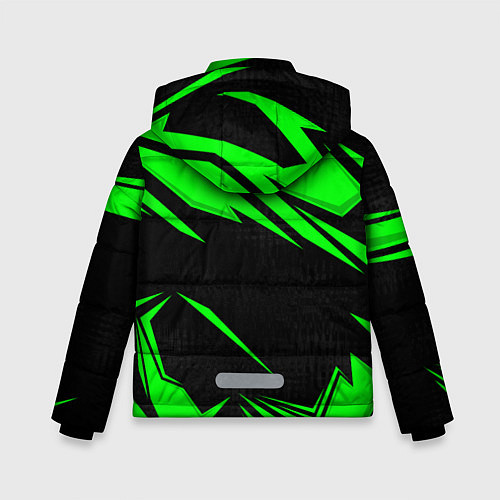 Зимняя куртка для мальчика Skoda - green uniform / 3D-Черный – фото 2