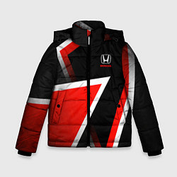 Куртка зимняя для мальчика Honda - красные треугольники, цвет: 3D-красный