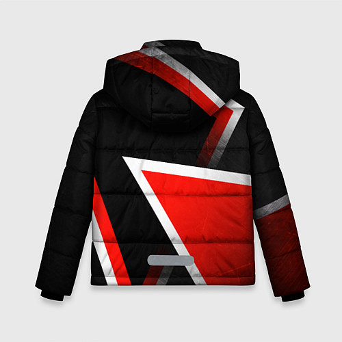Зимняя куртка для мальчика Honda - красные треугольники / 3D-Черный – фото 2