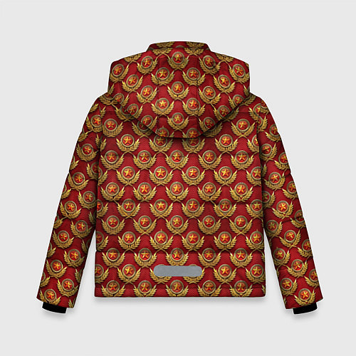 Зимняя куртка для мальчика Красные звезды СССР / 3D-Черный – фото 2