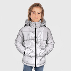 Куртка зимняя для мальчика Белое разбитое стекло, цвет: 3D-светло-серый — фото 2