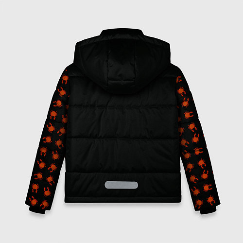 Зимняя куртка для мальчика Крабики на черном фоне / 3D-Черный – фото 2