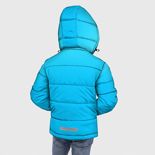Зимняя куртка для мальчика Мягкий градиент ярко-голубой / 3D-Светло-серый – фото 4