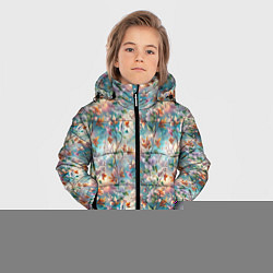 Куртка зимняя для мальчика Весенняя сирень, цвет: 3D-светло-серый — фото 2