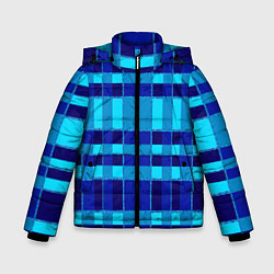 Куртка зимняя для мальчика Полосный паттерн, цвет: 3D-черный