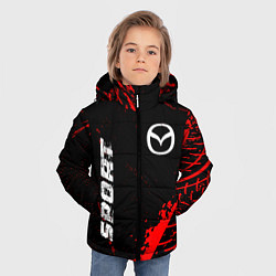 Куртка зимняя для мальчика Mazda red sport tires, цвет: 3D-черный — фото 2